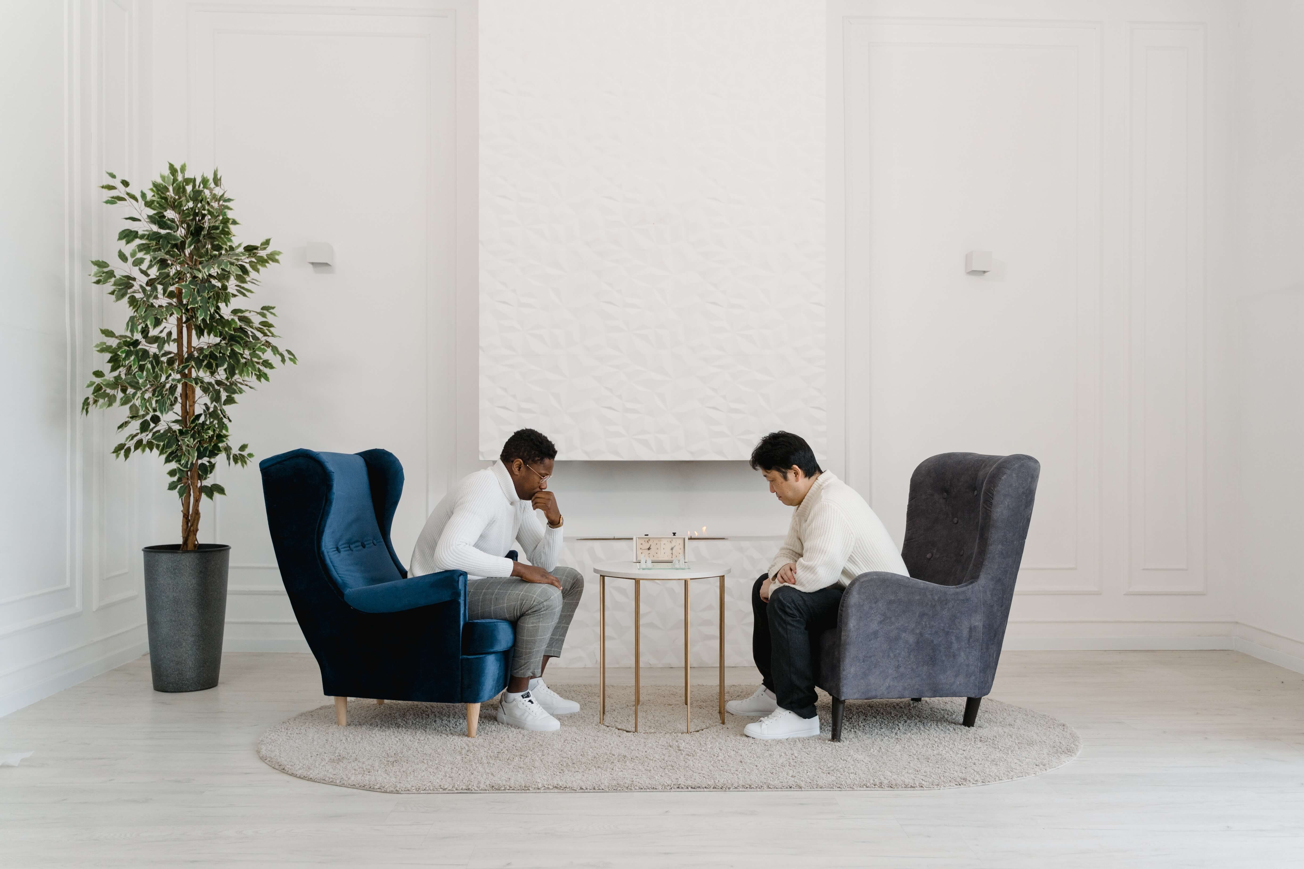 two guys playing board game